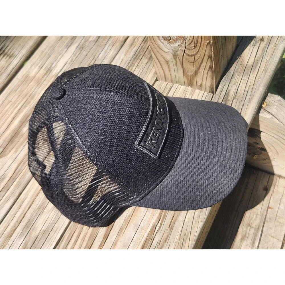 Kenworth KW Trucks Motors Blackout Mesh Snap Back Trucker Cap/Hat